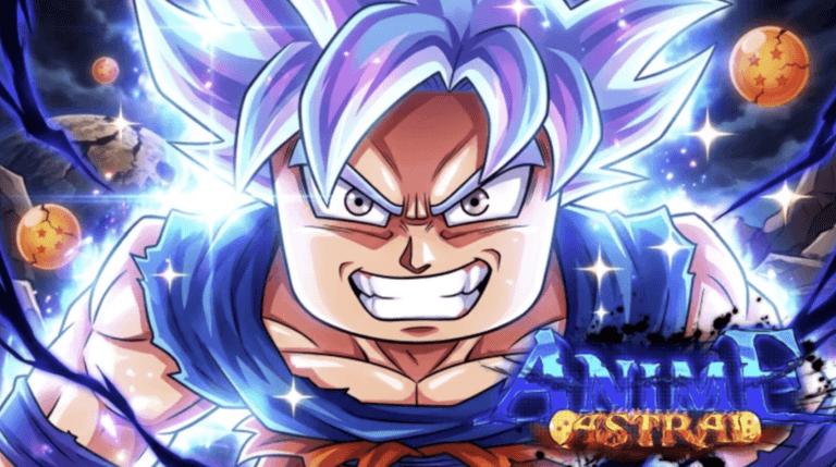 Official Anime Astral artwork with an illuminated silver-haired fighter